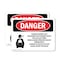 Signmission Carbon Dioxide Gas Discharge Danger Sign, Plastic, 14in W x 10in L, 2PK OS-2PACK-DS-P-1014-L-2412 - alternate 1